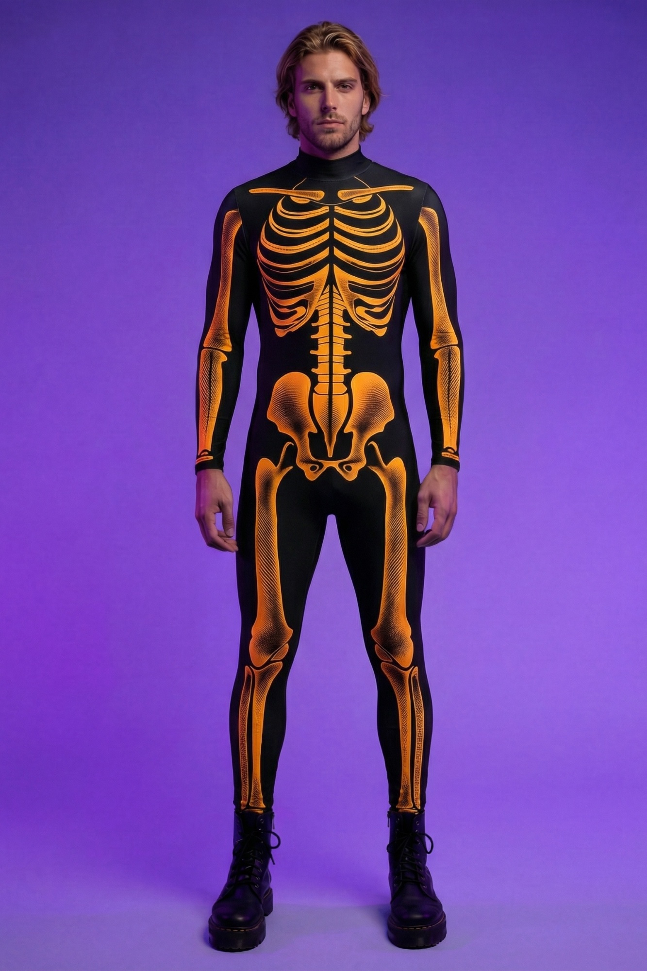 Night Stalker Skeleton Bodysuit VV629
