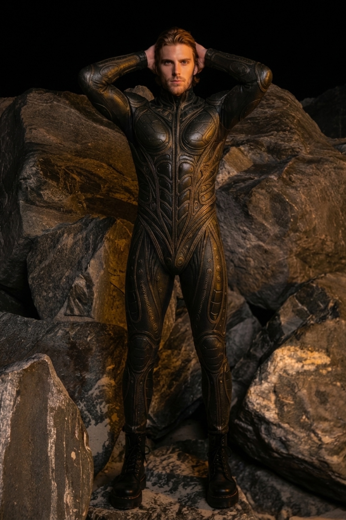 Bio-enhanced Warrior Embossed Bodysuit VV669
