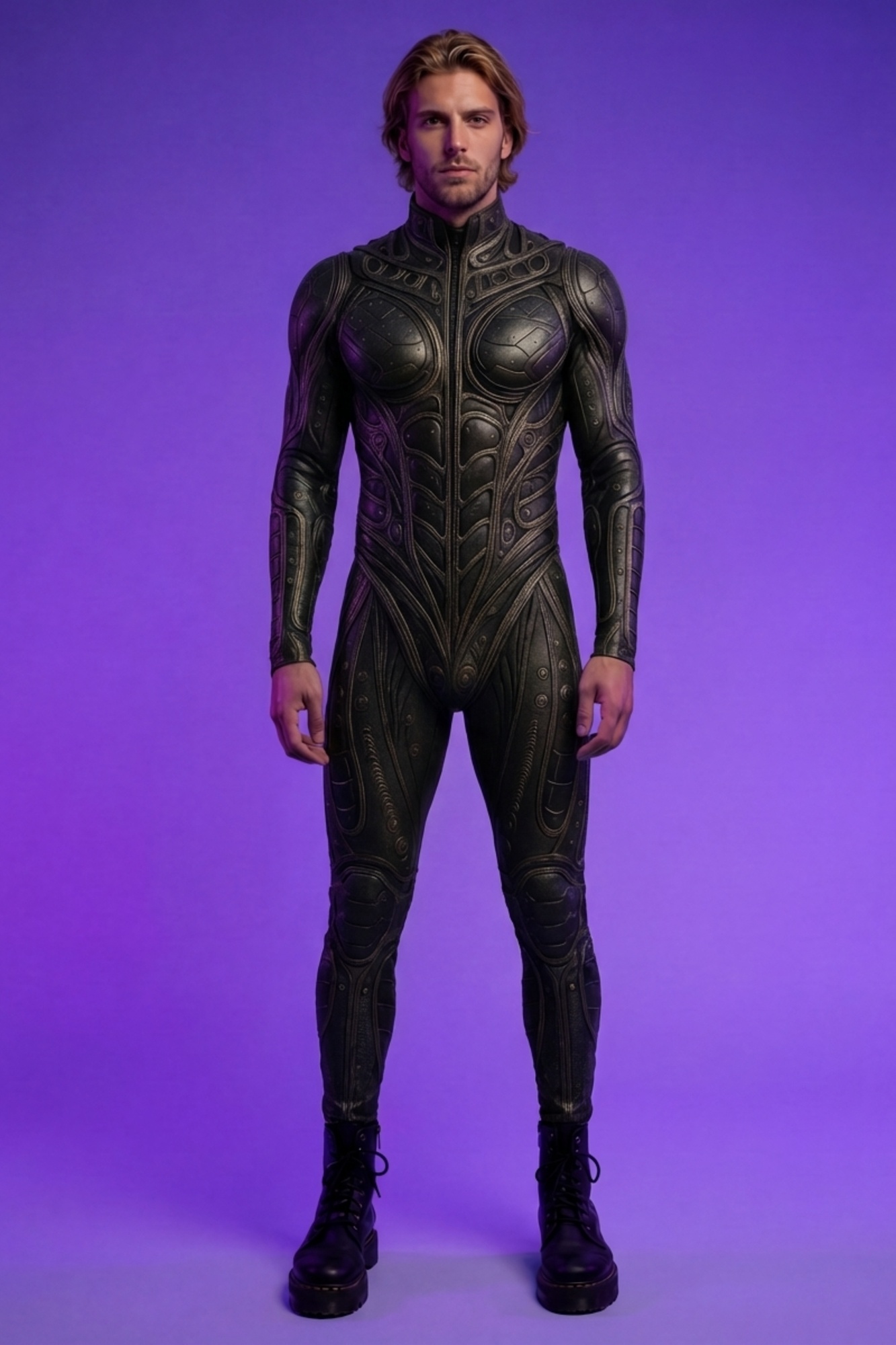 Bio-enhanced Warrior Embossed Bodysuit VV669