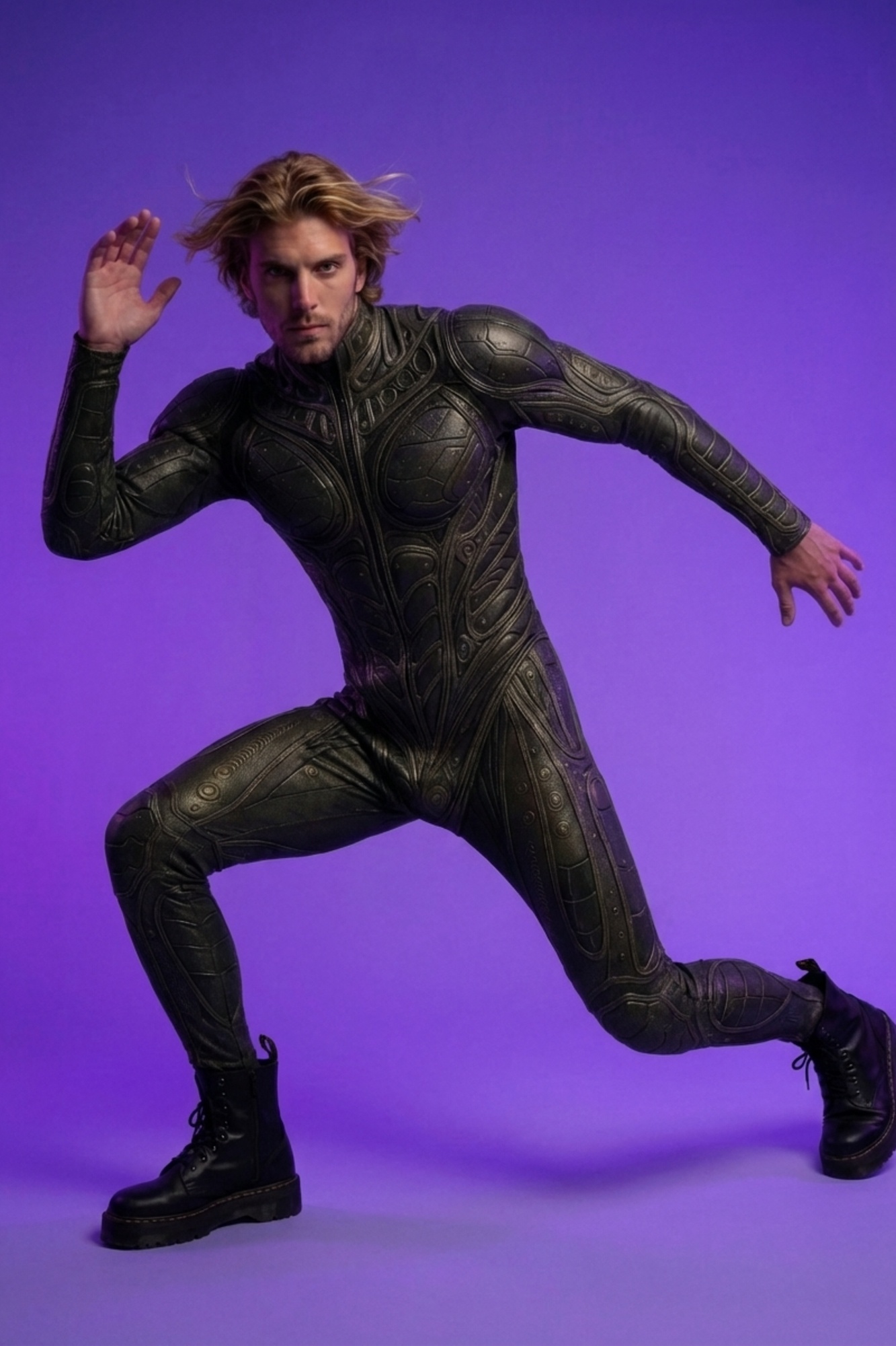 Bio-enhanced Warrior Embossed Bodysuit VV669