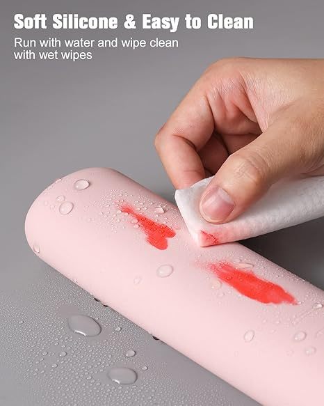 FERYES Large Travel Makeup Brush Holder with 4Pcs Makeup Brushes