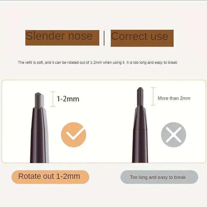 Double Ended Triangular Head Eyebrow Pencil