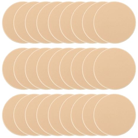 25 Pcs Women's Round Soft Makeup Beauty Eye Face Foundation Blender Facial Smooth Powder Puff Cosmetics Blush Applicators Sponges Use for Dry and Wet