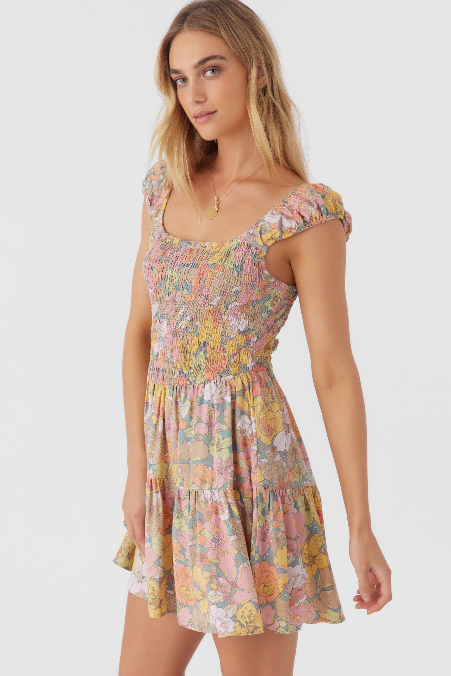 FLORAL SMOCKED DRESS