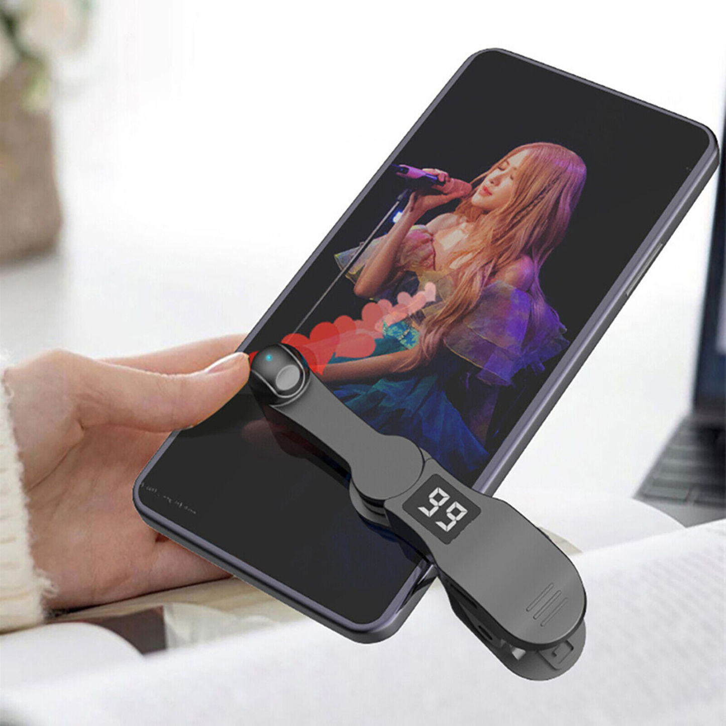 Adjustable Smartphone Game Screen Touch Tapper Auto Clicker Tool w/ LED Display