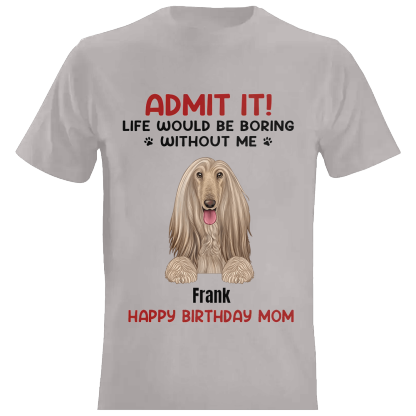 Vatertagsgeschenk personalisiertes Hunde Kurzarm T-Shirt Geschenk für Hundeliebhaber