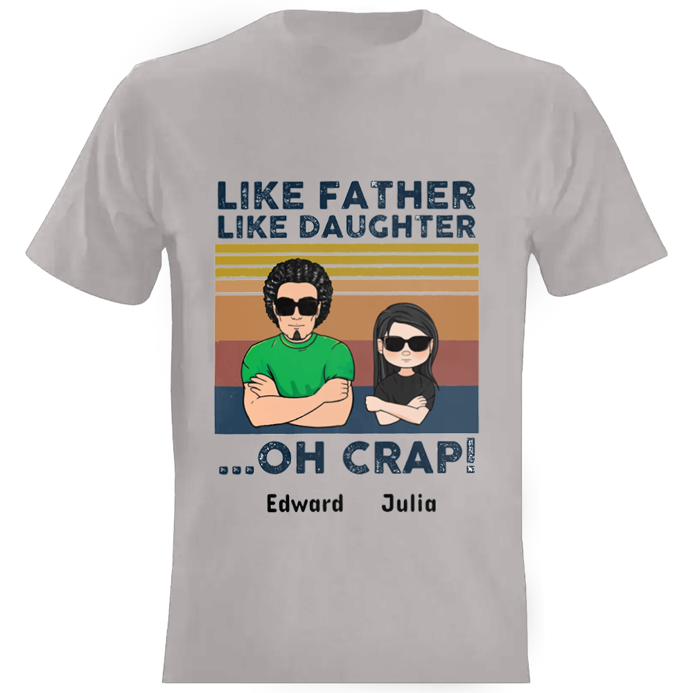 Personalisierte Customized Short Sleeve T Shirt Vater und Tochter Vatertag Geschenkideen T Shirt