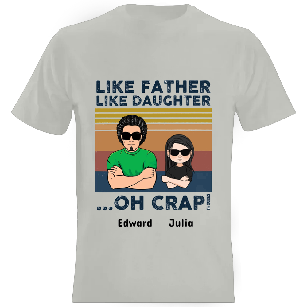 Personalisierte Customized Short Sleeve T Shirt Vater und Tochter Vatertag Geschenkideen T Shirt