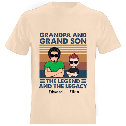 Maßgeschneiderte personalisierte Kurzarm T-Shirts für Väter und Söhne Lustige Geschenkideen für den lebenslangen besten Freund des Vaters