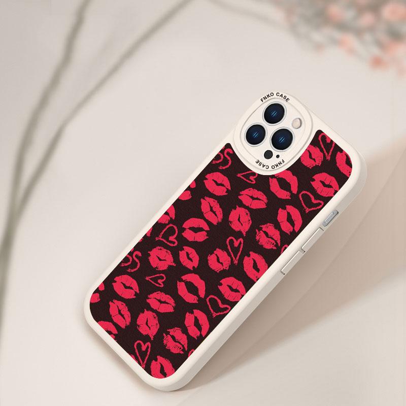 Lustige hochwertige Handyhülle mit roten Lippen für das iPhone 12 Pro Max