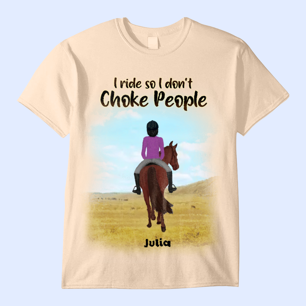 Maßgeschneidertes personalisiertes Pferdemädchen Kurzarm T-Shirt ein Geschenk für Pferdeliebhaber das Leben ist besser mit Pferden