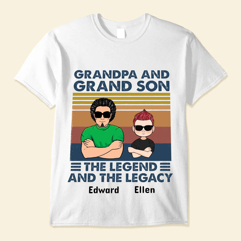 Maßgeschneiderte personalisierte Kurzarm T-Shirts für Väter und Söhne Lustige Geschenkideen für den lebenslangen besten Freund des Vaters