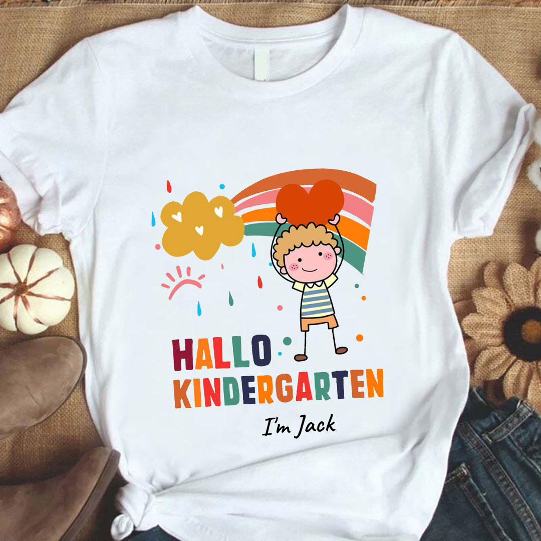 Personalisiertes Regenbogen T-Shirt für Teenager Geschenk für Kinder