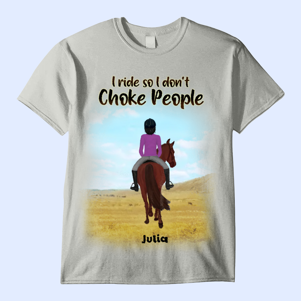 Maßgeschneidertes personalisiertes Pferdemädchen Kurzarm T-Shirt ein Geschenk für Pferdeliebhaber das Leben ist besser mit Pferden