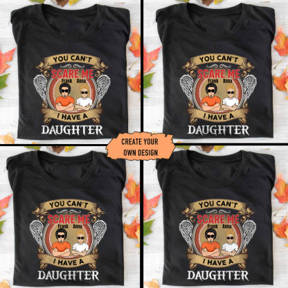 Vatertagsgeschenk individuelles personalisiertes Kurzarm T-Shirt für Vater und Tochter