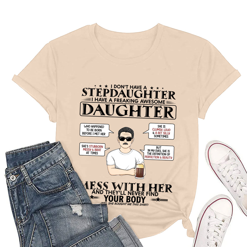 Maßgeschneidertes personalisiertes T-Shirt als Vatertagsgeschenk für Papa