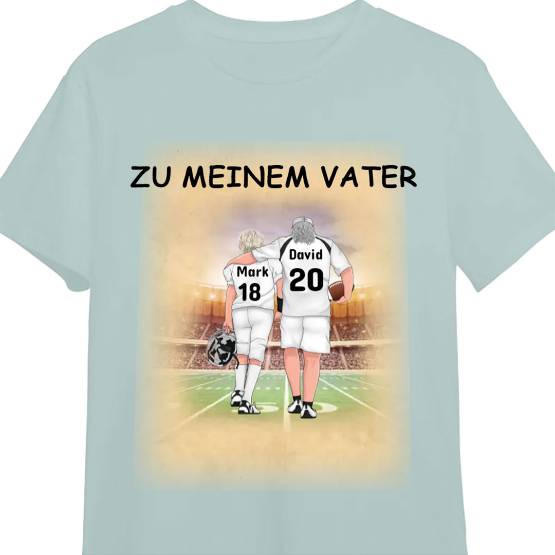 Maßgeschneidertes personalisiertes Baseball-T-Shirt kreatives Vatertagsgeschenk gewidmet dem besten Vater der Baseball liebt