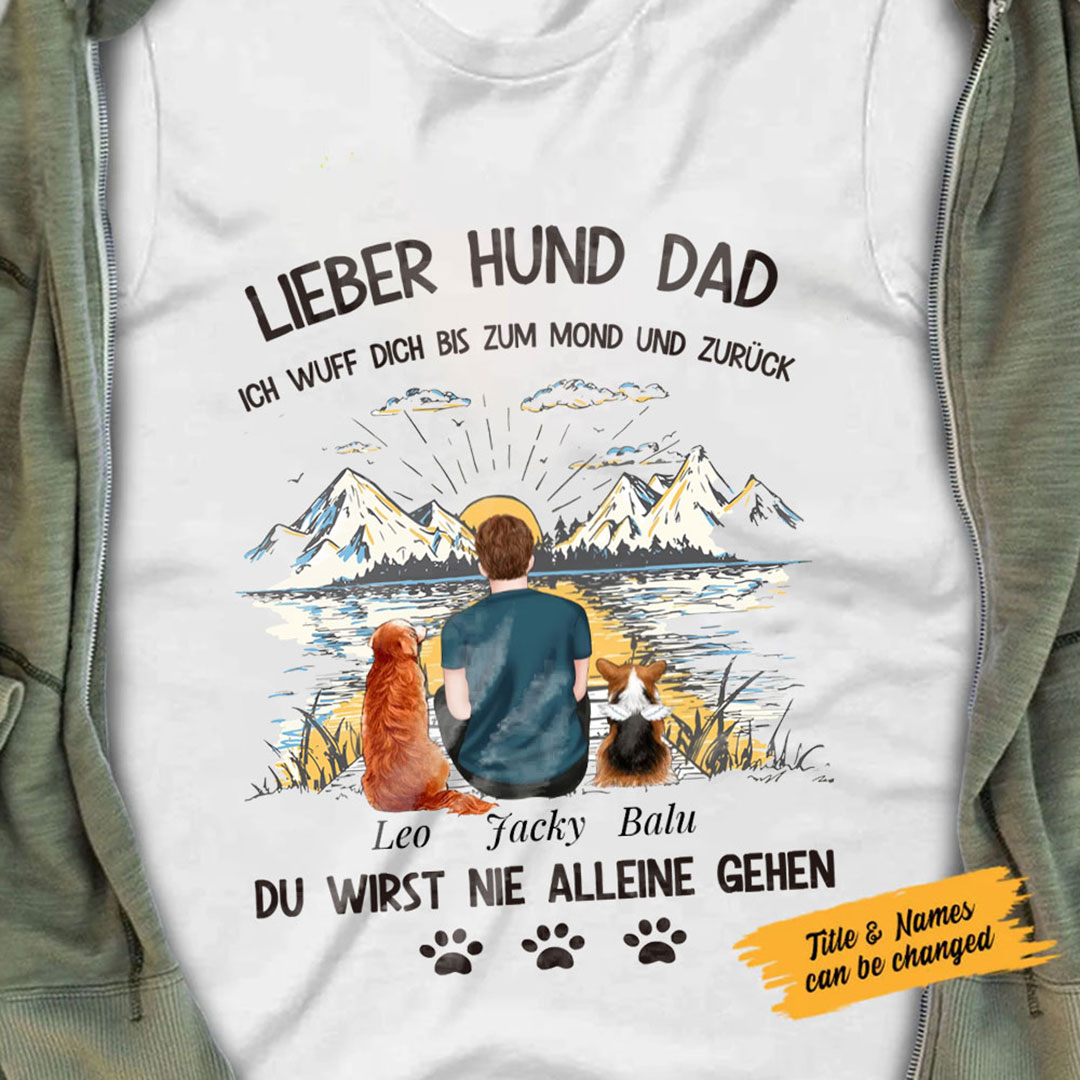 Personalisierte T-Shirts zum Vatertag / Geschenke für Hundeliebhaber