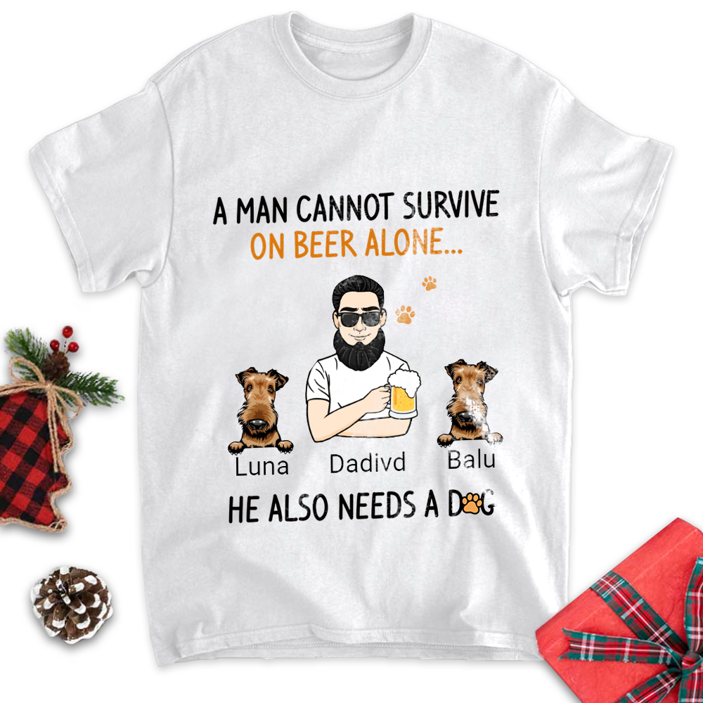 Personalisierte T-Shirt  für Väter Geschenke für Hundeliebhaber Geschenke zum Vatertag