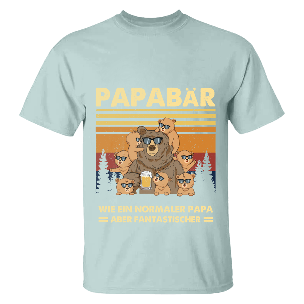 Personalisiertes Papa Bär T-Shirt