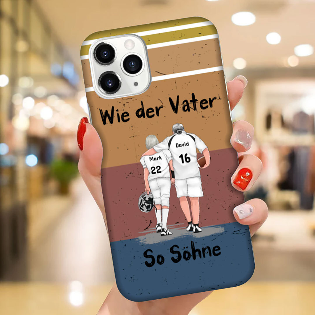 Für den guten Vater der Rugby liebt Personalisierte Handytaschen als Geschenk zum Vatertag