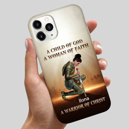 Kinder Gottes Frauen des Glaubens Krieger Christi personalisierte Handyhüllen einzigartige personalisierte Geschenke