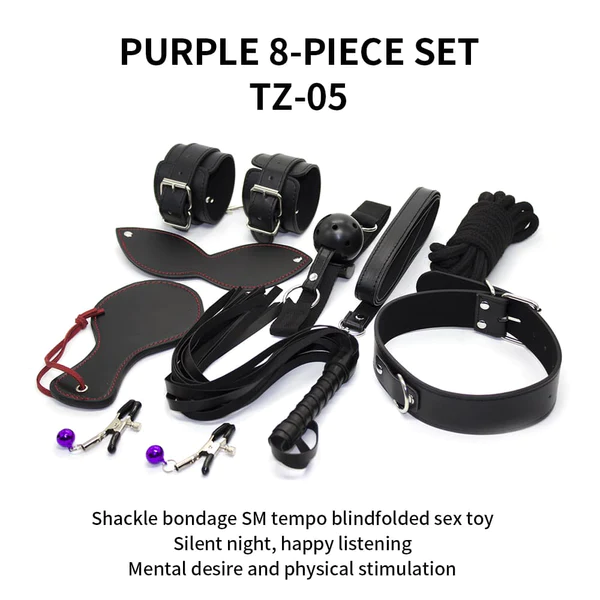 12 pcs set of BDSM Slave Handcuffs Rope Sex Toys💋CRAZY FOR LOVE