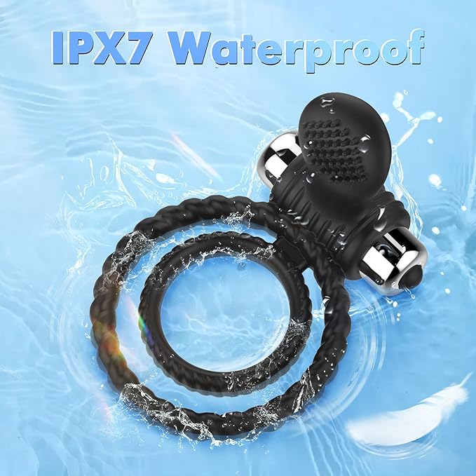 Fighting for a long time- Cafatop Silicone Sex Ring with Lasting Stronger Vibrator