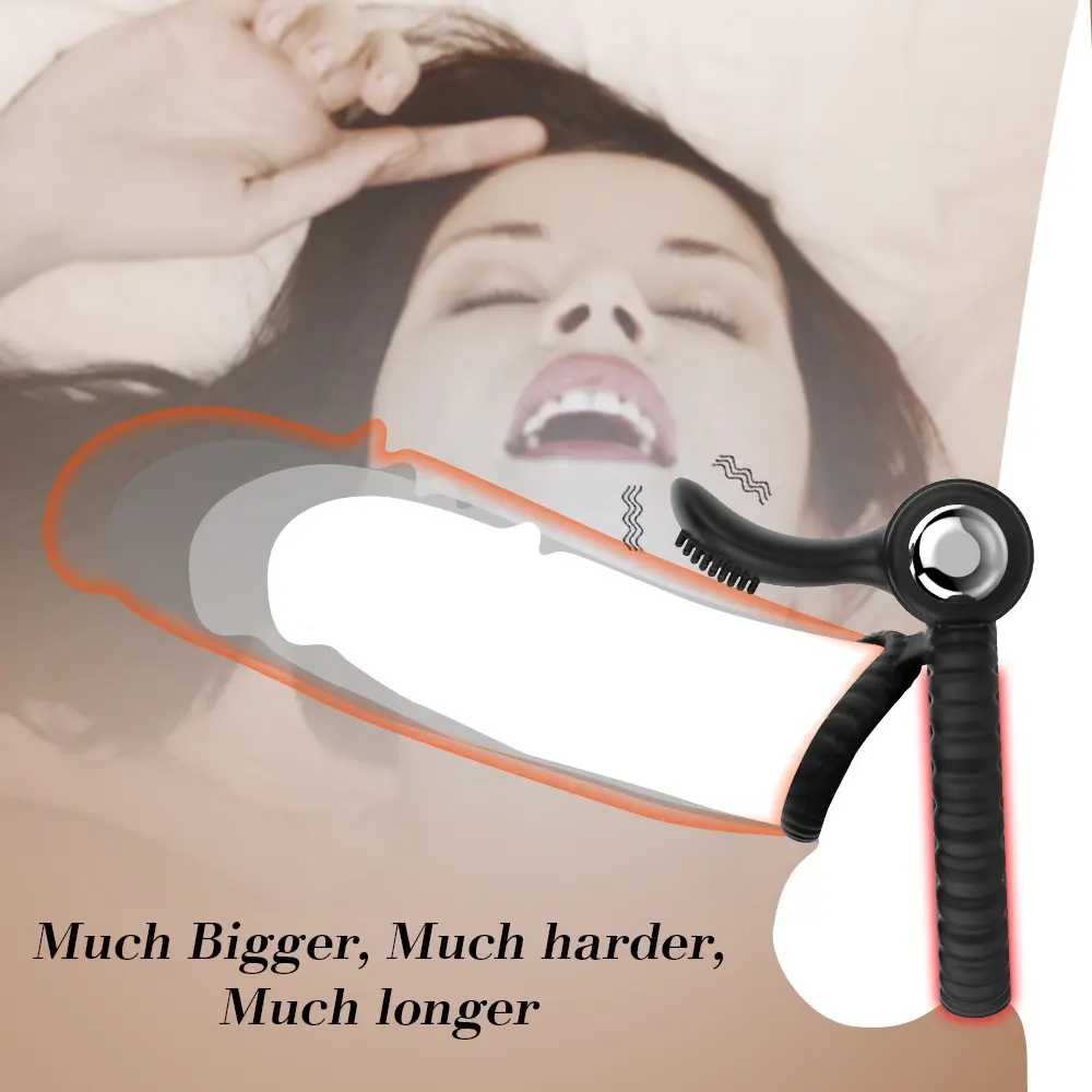 Fighting for a long time- Cafatop Silicone Sex Ring with Lasting Stronger Vibrator