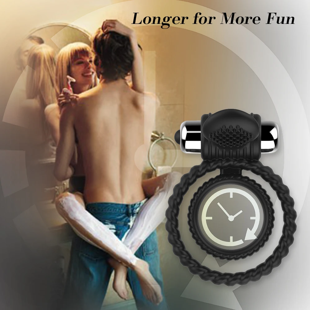Fighting for a long time- Cafatop Silicone Sex Ring with Lasting Stronger Vibrator