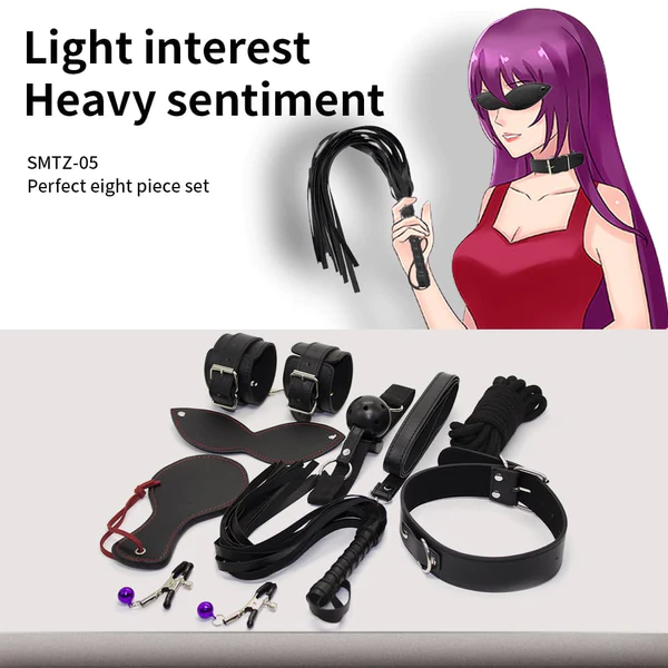 12 pcs set of BDSM Slave Handcuffs Rope Sex Toys💋CRAZY FOR LOVE