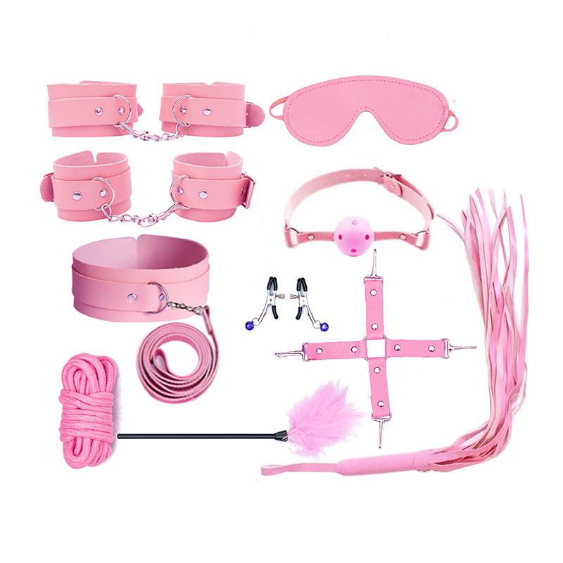 12 pcs set of BDSM Slave Handcuffs Rope Sex Toys💋CRAZY FOR LOVE