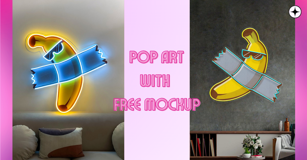 banner pop art neon sign