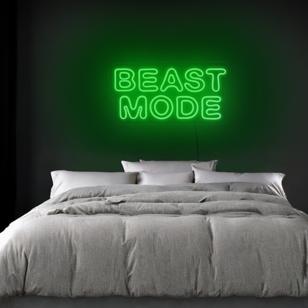 Beast mode neon sign Gym wall decor affordable neon signs