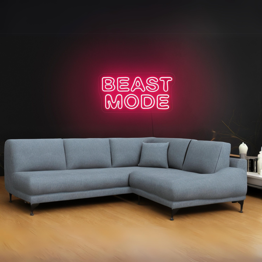 Beast mode neon sign Gym wall decor affordable neon signs