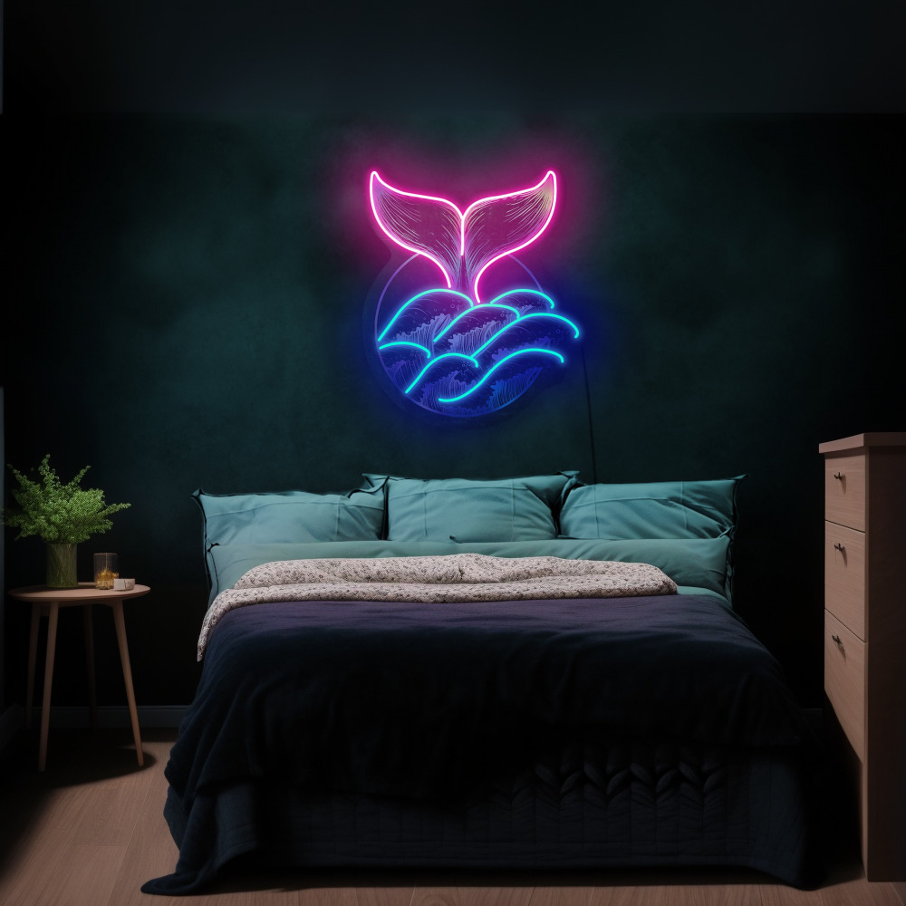 Whale Tail Neon Sign Animle Led Signs