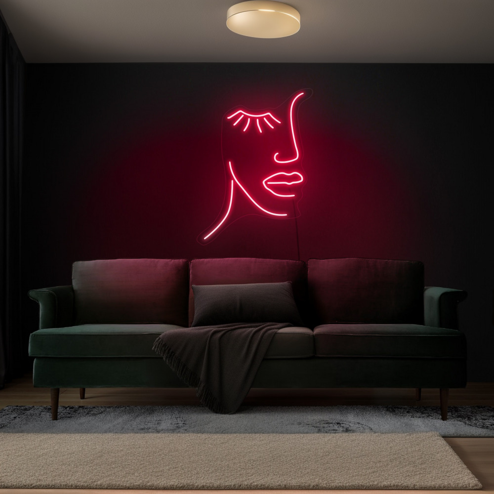 Woman Face Neon Sign Wall Decor Led Signs