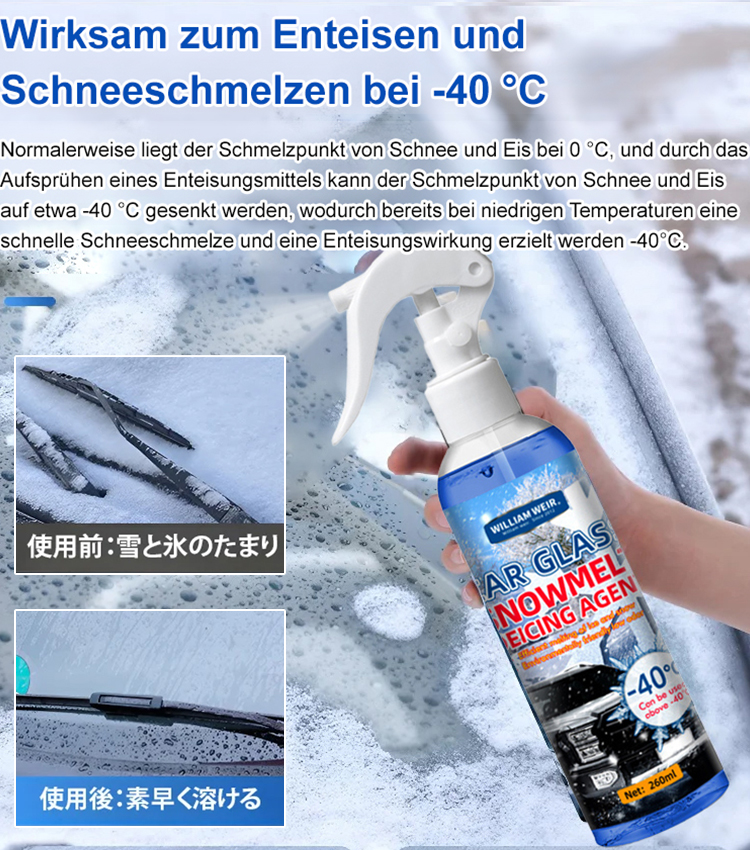 【⏰Halber Preis für kurze Zeit】🧊Superstarkes Schneeschmelz- und Auftauspray