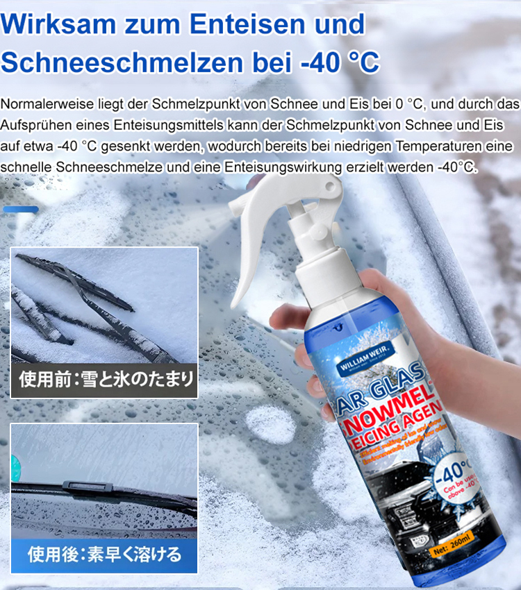 【⏰Halber Preis für kurze Zeit】🧊Superstarkes Schneeschmelz- und Auftauspray