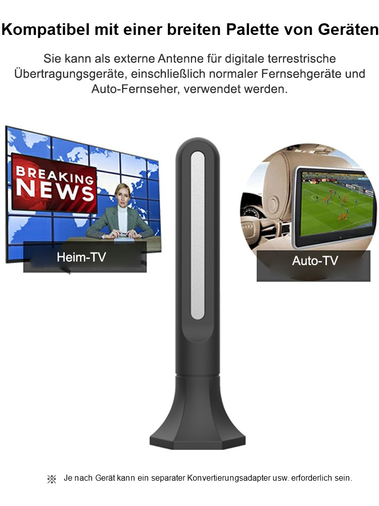 【📺Fernsehsendungen ein Leben lang kostenlos ansehen】 Mit diesem HD-Digital-TV-Innenreceiver können Sie ganz einfach mehr HD-TV-Kanäle genießen. Kein Netzwerk erforderlich🌐, keine Zahlung💸, keine Aktualisierung erforderlich🔄, einfach anschließen und ve