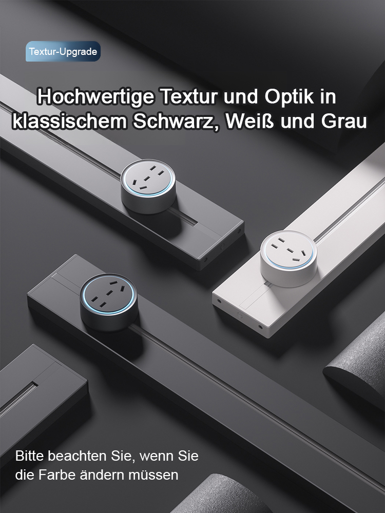 【Steckdosen können nach Bedarf hinzugefügt oder entfernt werden】Wandmontierte, ohne Bohren, verschie