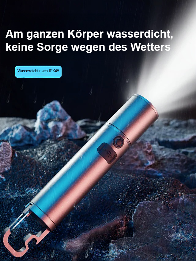 🔦Teleskopische Zoom-Weißlaser-Taschenlampe mit großer Reichweite