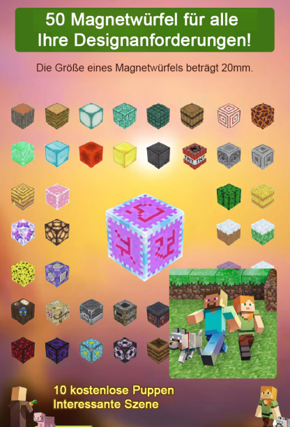 ✨Kreatives Spielzeug, das die Fantasie anregt——“Die Welt in deiner Hand”🧊Verwandlungsfähige Magnetwürfel-Bausteine