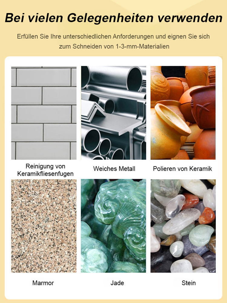 Wertes Set mit zehn Diamant-Sandpolier- und Trennscheiben 2 Pleuelstangen frei