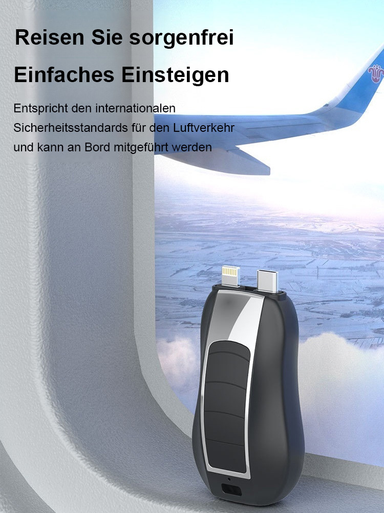 Tragbares Mini-Kompakt-Ladegerät für den Schlüsselbund