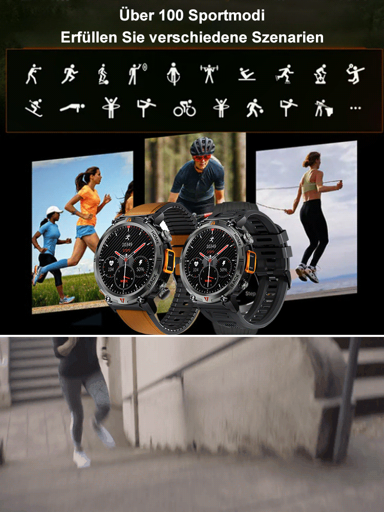 Bluetooth Sport Herzfrequenz-Erkennung LED Smartwatch