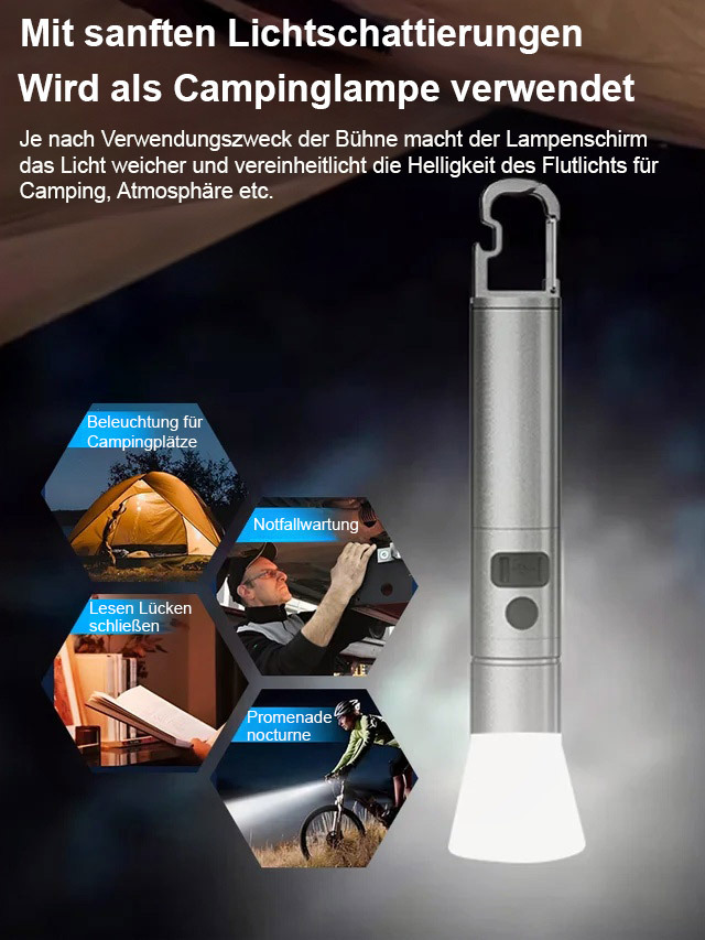 🔦Teleskopische Zoom-Weißlaser-Taschenlampe mit großer Reichweite