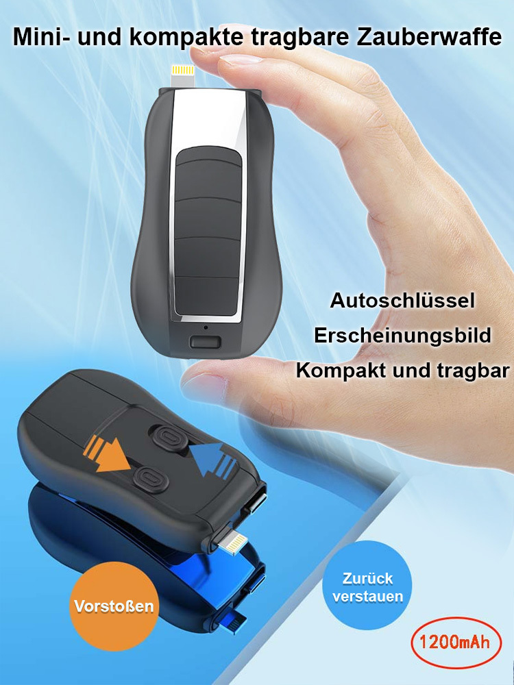 Tragbares Mini-Kompakt-Ladegerät für den Schlüsselbund