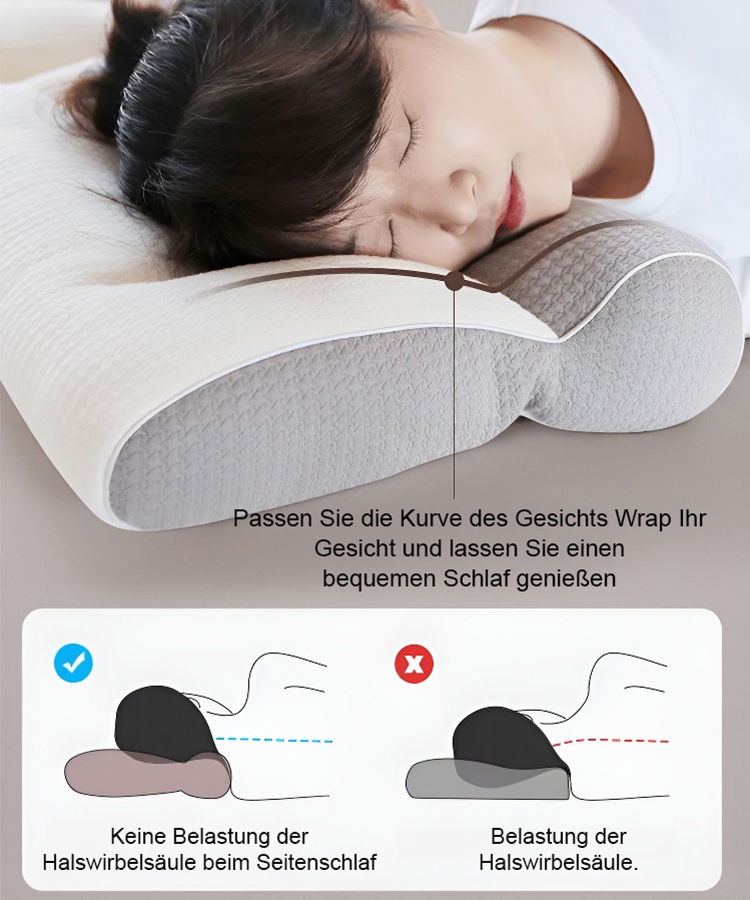 🌜Erleben Sie eine angenehme Nachtruhe mit dem perfekten Nackenstützkissen! 😴 In 1 Sekunde einschlafen.