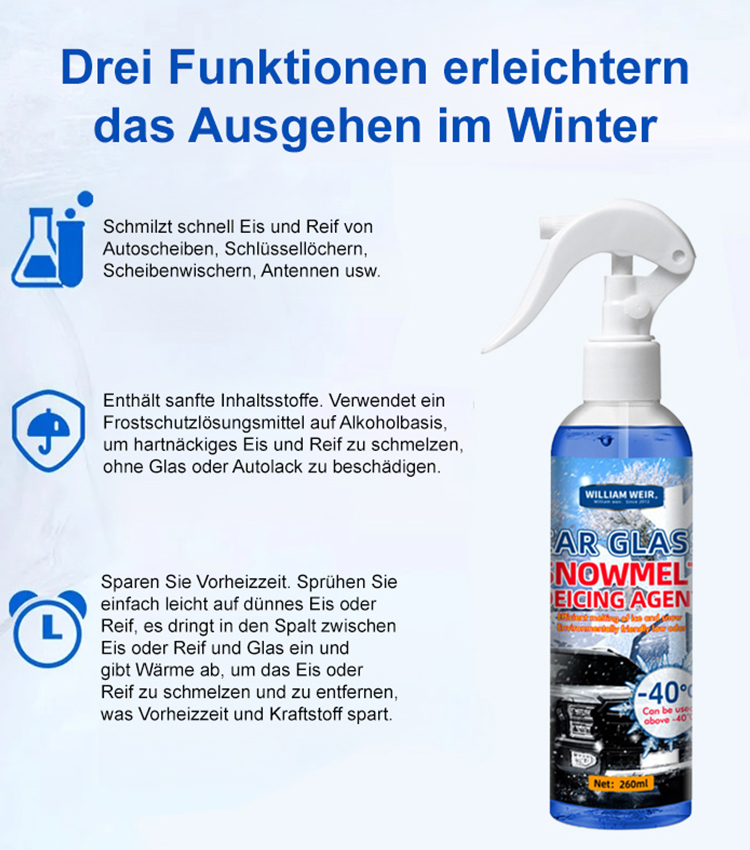 【⏰Halber Preis für kurze Zeit】🧊Superstarkes Schneeschmelz- und Auftauspray